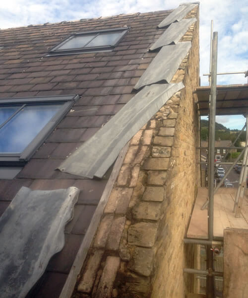 leadwork on ridge by r worthington and sons roofing bolton
